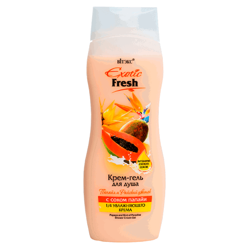 Крем-гель для душа Папайя и Райский цветок, Exotic Fresh, 515 мл, Витэкс #1