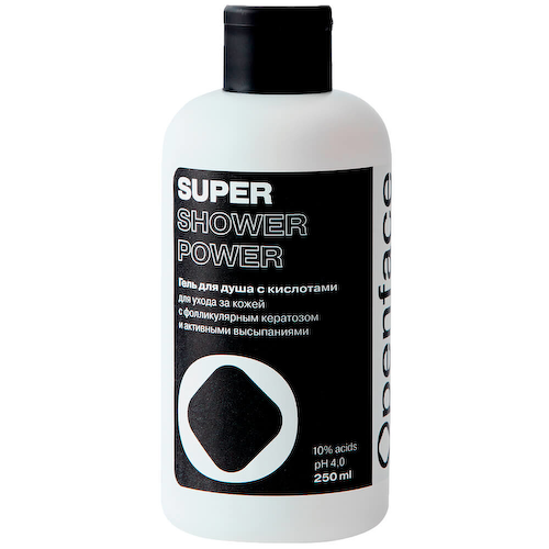 Усиленный гель для душа с кислотами Super Shower Power Openface, 250мл #1