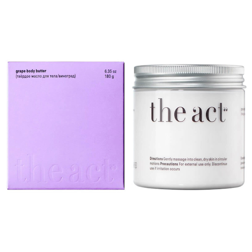 Твердое масло для тела виноград, 180 г, The ACT #1