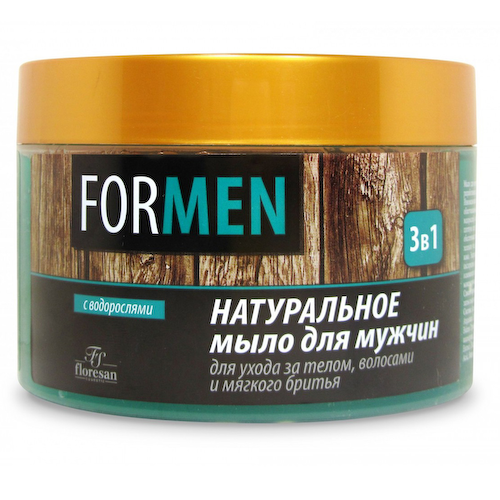 Натуральное мыло для мужчин 3в1, 450 мл, FLORESAN #1