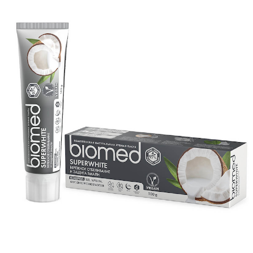Комплексная зубная паста "BIOMED COCONUT WHITENING / ОТБЕЛИВАНИЕ С КОКОСОМ", 100 г, Biomed #1