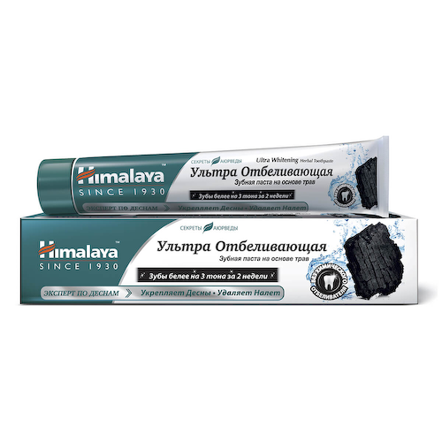 Зубная паста Ультра Отбеливающая на основе трав, 75 мл, Himalaya Herbals #1