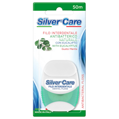 Зубная нить антибактериальная 50 м, SILVER CARE #1