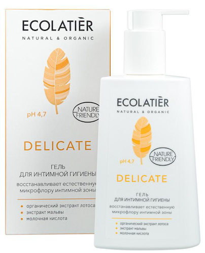 Гель для интимной гигиены  Delicate с органическим экстрактом лотоса, 250 мл, Ecolatier #1