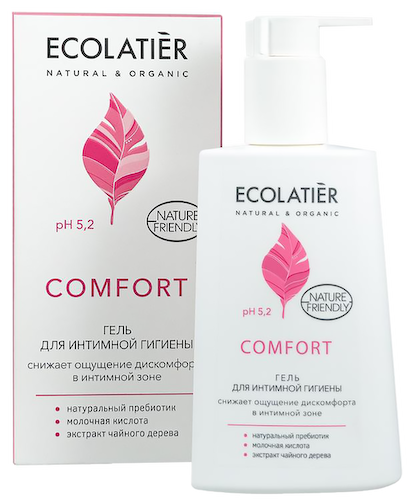 Гель для интимной гигиены Comfort с молочной кислотой и пробиотиком, 250 мл, Ecolatier #1