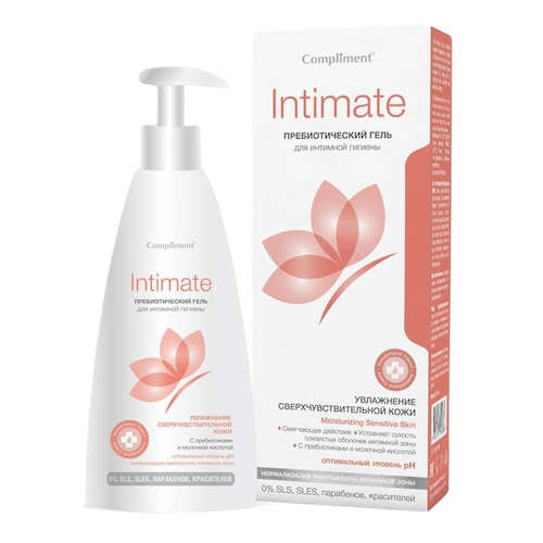Гель с пребиотиками для интимной гигиены Intimate, 250 мл, Compliment #1