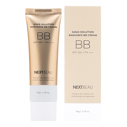 Освежающий BB-крем с золотом 02 Натуральный бежевый, SPF50+/PA+++, 50 гр, NEXTBEAU #1