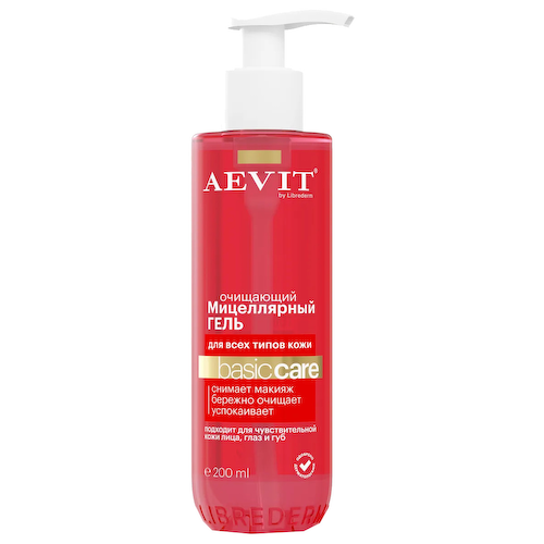 Гель мицеллярный очищающий для всех типов кожи, AEVIT, 200 мл, Librederm #1