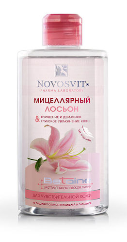 Мицеллярный лосьон для чувствительной кожи, 460 мл, Novosvit #1