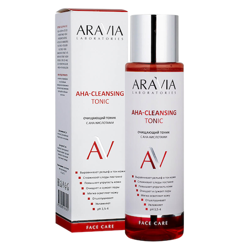 Очищающий тоник с AHA-кислотами, 250 мл, Aravia #1