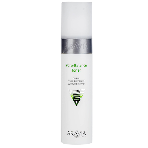 Тоник балансирующий для сужения пор для жирной и проблемной кожи Pore-Balance Toner, 250 мл, ARAVIA Professional #1