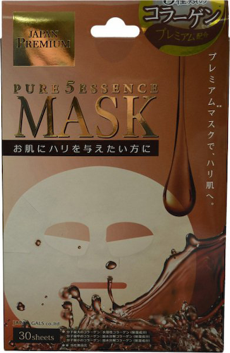 Маска для лица c тремя видами коллагена Pure5 Essence Premium, 30 шт, JAPAN GALS #1