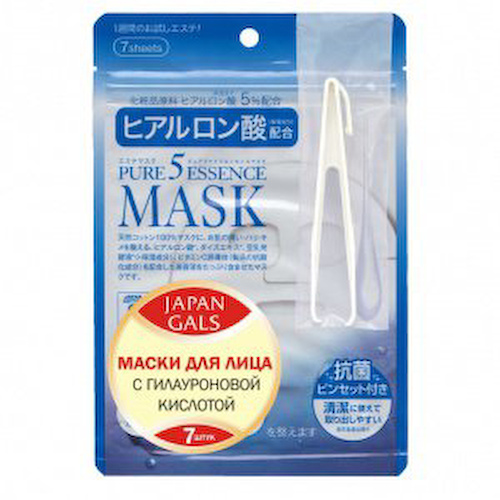 Маска с гиалуроновой кислотой Pure5 Essence, 7 шт, JAPAN GALS #1