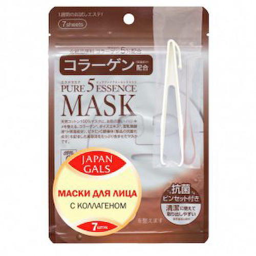 Маска с коллагеном Pure5 Essence, 7 шт, JAPAN GALS #1
