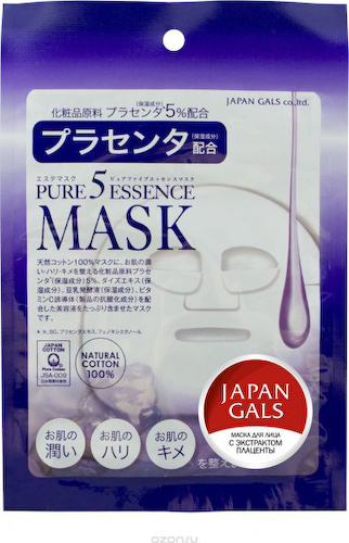 Маска с плацентой Pure5 Essence, 1 шт, JAPAN GALS #1