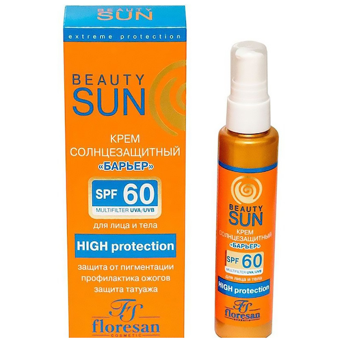 Крем солнцезащитный Барьер SPF60, Beauty Sun, 75 мл, FLORESAN #1