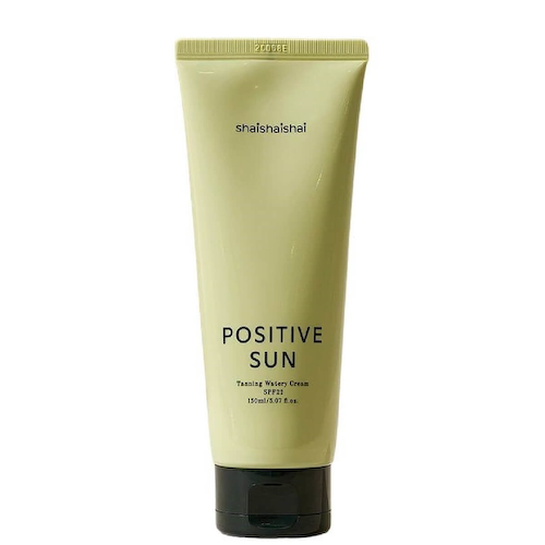 Positive Sun Tanning Watery Cream, Солнцезащитный лосьон для тела на химических фильтрах SPF22, 150 мл, SHAISHAISHAI #1