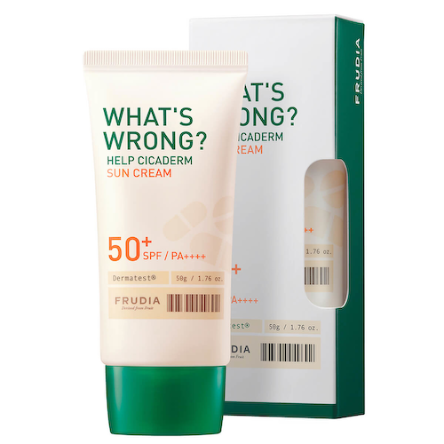Солнцезащитный крем Сикадерм для чувствительной кожи What’s Wrong, SPF50+/PA++++, 50 г, Frudia #1