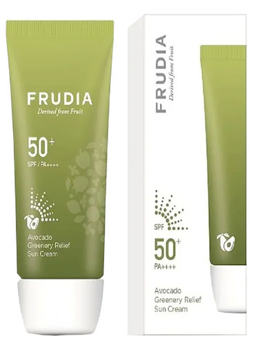 Солнцезащитный восстанавливающий крем с авокадо SPF50+/PA ++++, 50 г, Frudia #1