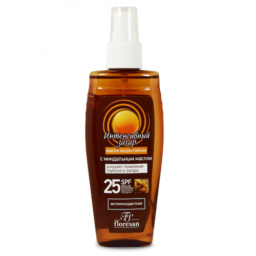 Масло Интенсивный загар водостойкое SPF25, 150 мл, FLORESAN #1