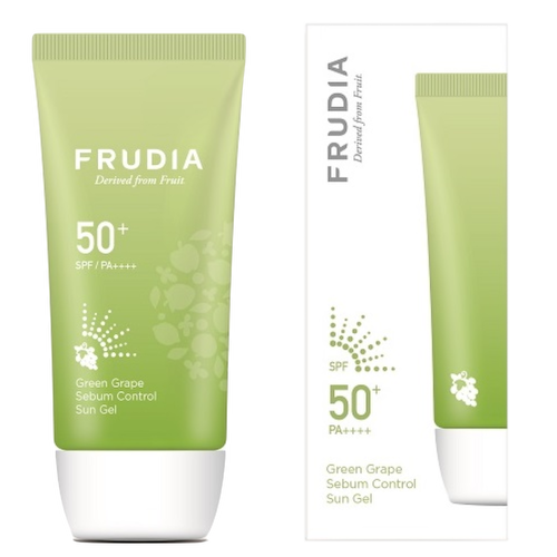 Солнцезащитный гель с зеленым виноградом Себум контроль SPF50+/PA ++++, 50 г, Frudia #1