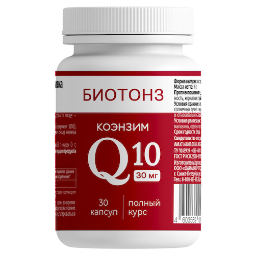 Биотонз. Коэнзим Q10, 30 капсул, Фармакор #1