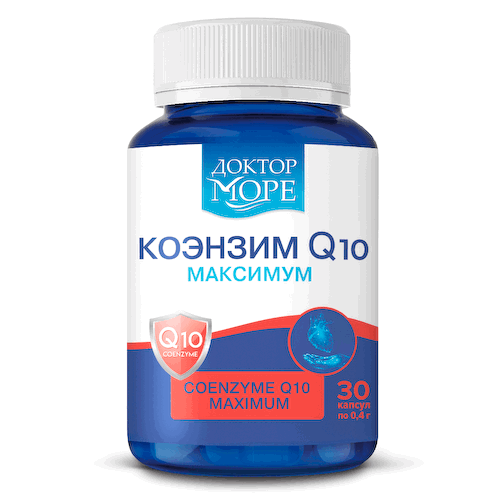 Коэнзим Q10 максимум, 100 мг, 30 капсул, Доктор Море #1