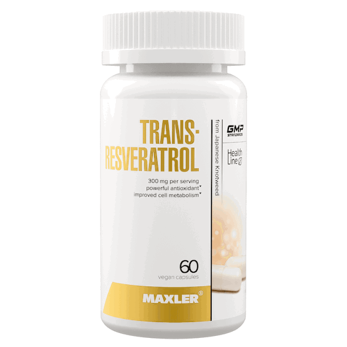 Ресвератрол Trans-Resveratrol, 60 капсул, MAXLER #1