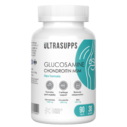 Глюкозамин Хондроитин МСМ, 90 таблеток, Ultrasupps #1