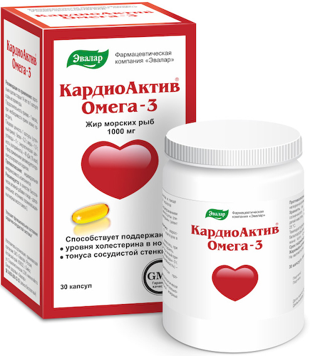 КардиоАктив Омега-3, 30 капсул, Эвалар #1