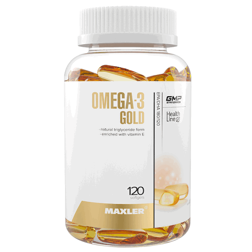 Омега Omega-3 Gold, 120 капсул, MAXLER #1