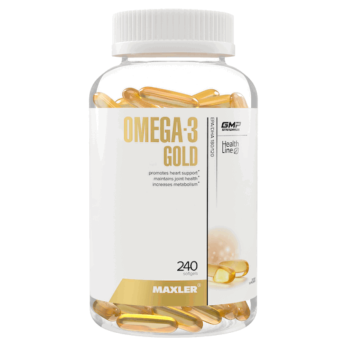 Омега Omega-3 Gold, 240 капсул, MAXLER #1