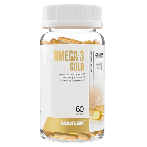 Омега Omega-3 Gold, 60 капсул, MAXLER #1