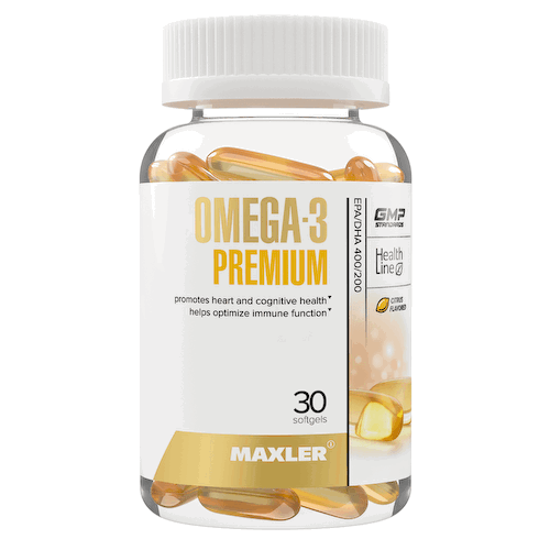 Омега Omega-3 Premium, 30 капсул, MAXLER #1