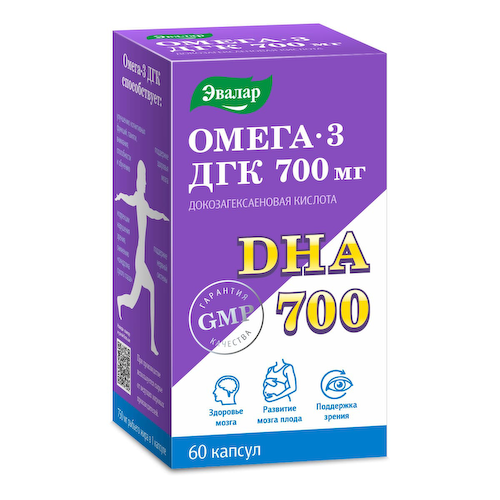 Омега-3 ДГК 700 мг, 60 капсул, Эвалар #1