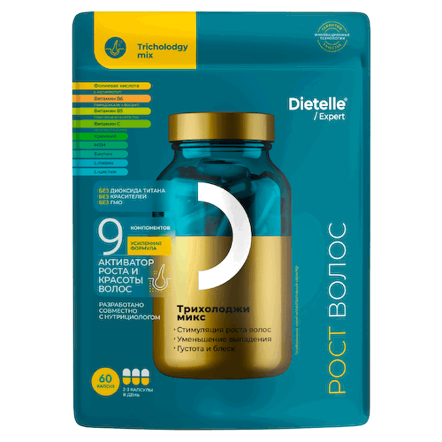 Трихолоджи микс (рост волос), 60 капсул, Dietelle #1
