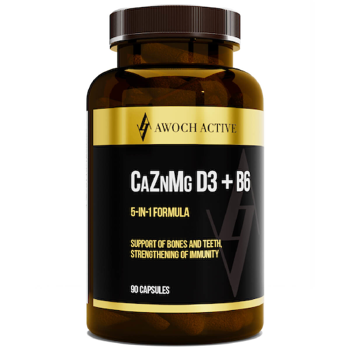 Кальций Цинк Магний Д3+В6, 90 капсул, AWOCHACTIVE #1