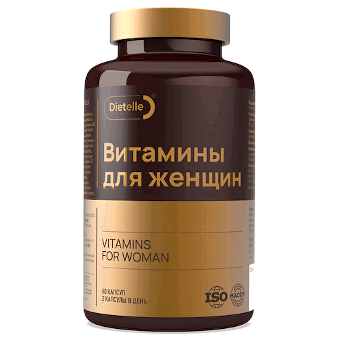 Витамины для женщин, 60 капсул, Dietelle #1