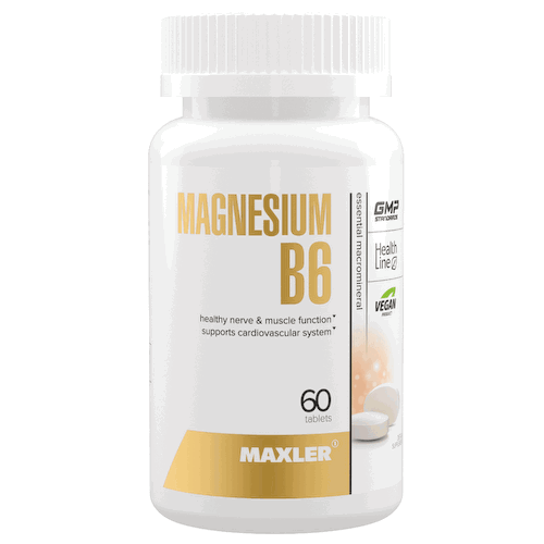 Магний + B6, 60 таблеток, MAXLER #1