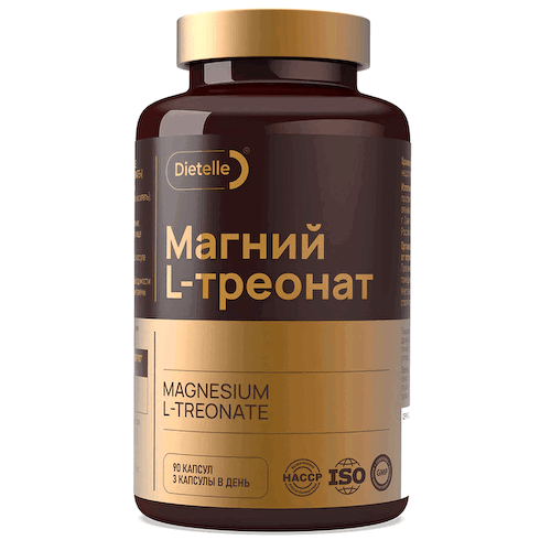 Магний L-Треонат, 90 капсул, Dietelle #1