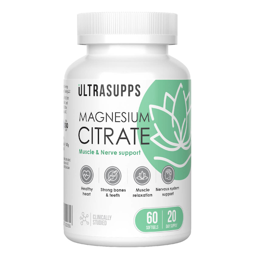 Цитрат магния, 60 капсул, Ultrasupps #1