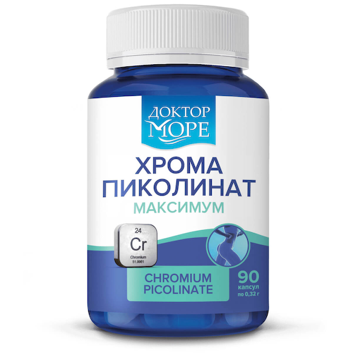 Хрома пиколинат, 250 мкг, 90 капсул, Доктор Море #1