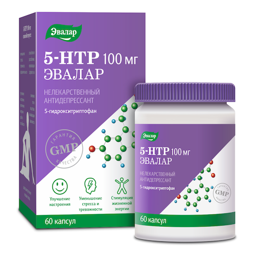 5-гидрокситриптофан (5-HTP), 60 капсул, Эвалар #1