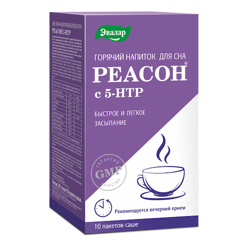 Реасон 5-HTP, 10 пакетов-саше, Эвалар #1