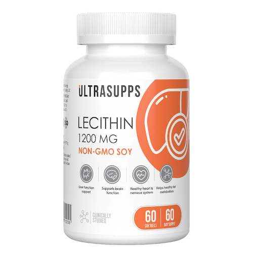 Лецитин, 60 капсул, Ultrasupps #1