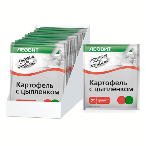 Картофель с цыпленком Худеем за неделю, 15 шт по 30 г, ЛЕОВИТ #1