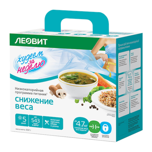 Комплексная программа Худеем за неделю Снижение веса, 697 г, ЛЕОВИТ #1