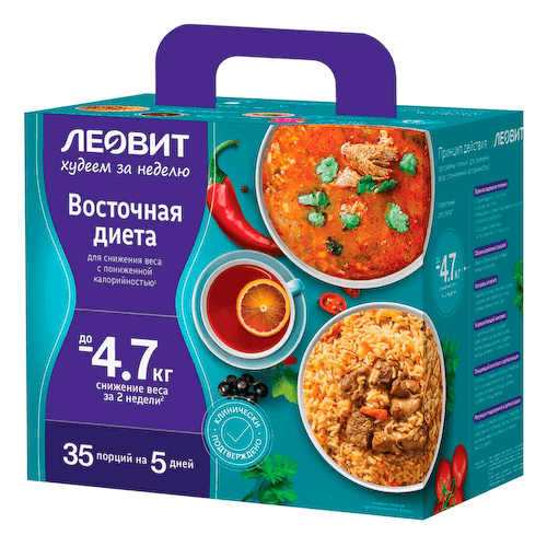 Комплексная программа Худеем за неделю Восточная диета, 835 г, ЛЕОВИТ #1