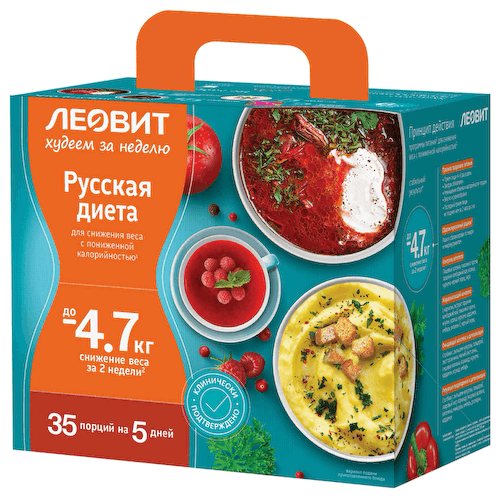 Комплексная программа Худеем за неделю Русская диета, 823 г, ЛЕОВИТ #1