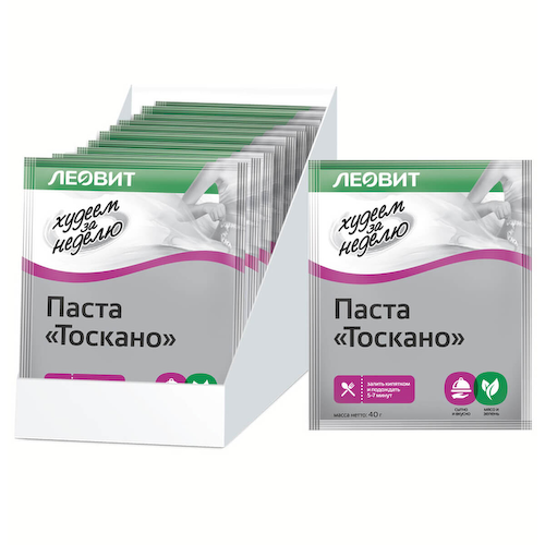 Паста Тоскано Худеем за неделю, 10 шт по 40 г, ЛЕОВИТ #1